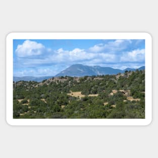 Mountain View From Hogback Trail in Lathrop State Park by Debra Martz Sticker